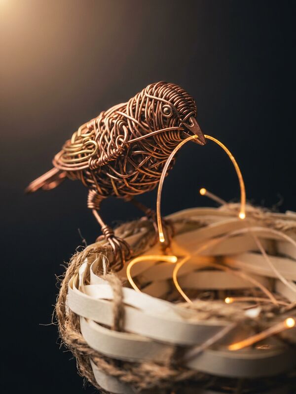 Self-portrait chosen by Relay: Wire sculpture